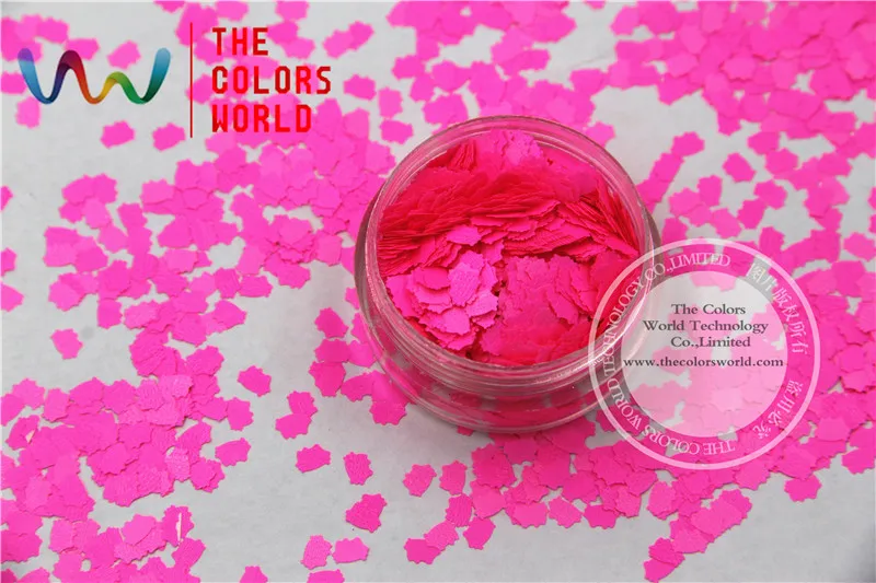 TCF502 solvent resistant  Neon Shocking Pink Colors KT Cat Shape 5MM Size Glitter  for nail,tatto,Art decoration  nail gel