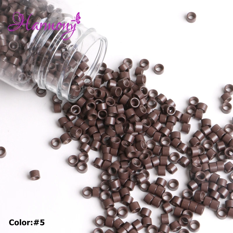 

4bottles/lot 3.5*2.0*2.0mm Hair Braid Beads Aluminium Micro Rings/Links with Screw Inside for Human Hair Extension