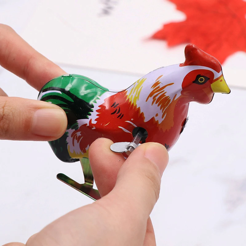 

New Arrival Classics Wind-Up Chicken Cock Pecking Tin Toys For Children Mechanical Toy For Kids Collection