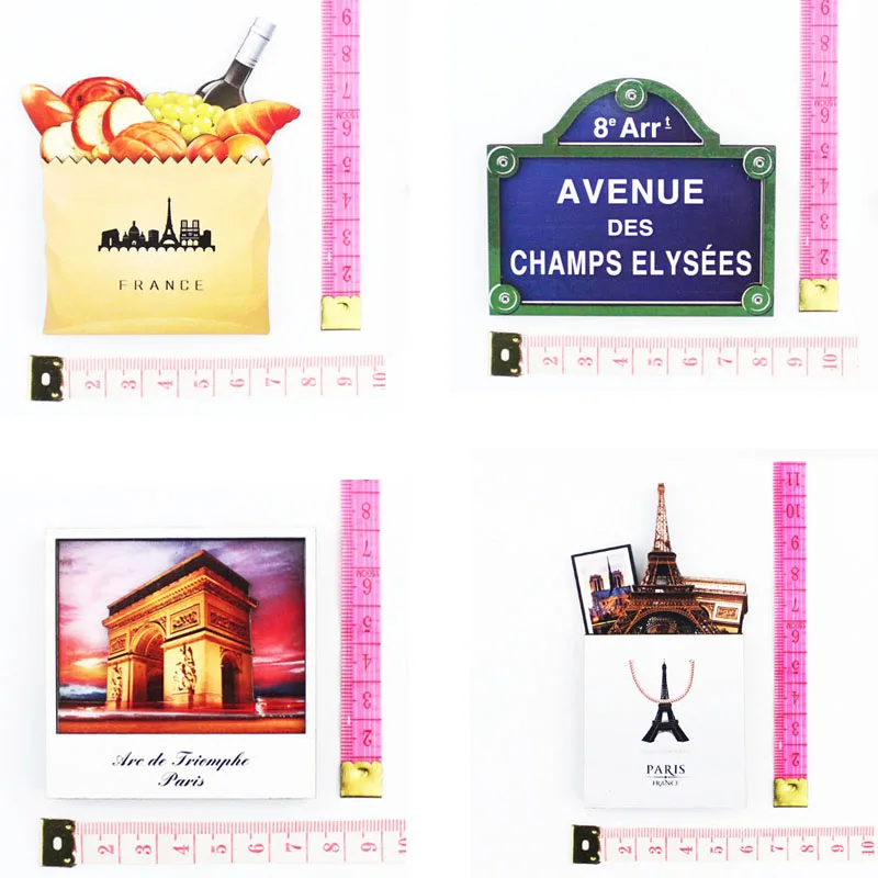 Bitimes 6PCS France Scenic 3D Fridge Refrigerator Magnets Paris Fridge Magnets Notre Dame Cathedral Imanes Travel Souvenir