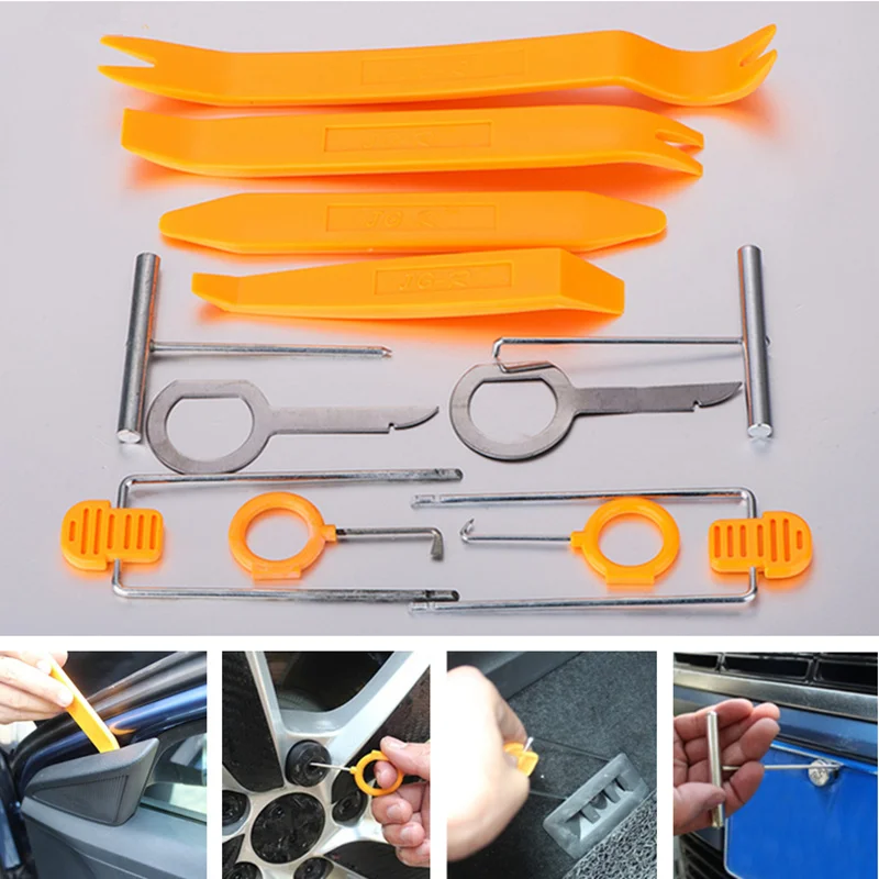 

12pcs/set Plastic Pry Tool Trim Removal Tool Car Accessaries for Peugeot RCZ 206 207 208 301 307 308 406 407 408 508 2008-6008