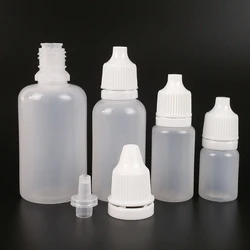 2ml 3ml 5ml 10ml 15ml 20ml 30ml 50ml Dropper Bottles 100pcs/lot PE material Empty Plastic Squeezable  Eye Liquid Dropper