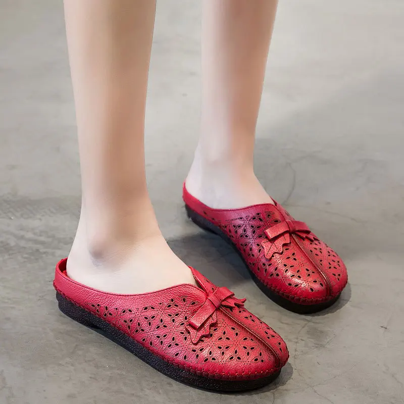New Women's Shoes Real Leather Moccasins Mother Loafers Soft Leisure Flats Female Ladies Driving Ballet Casual Footwear