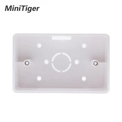 Minitiger External Mounting Box 117mm*72mm*33mm for 118*72mm Touch Switch and USB Socket For Any Position of Wall Surface