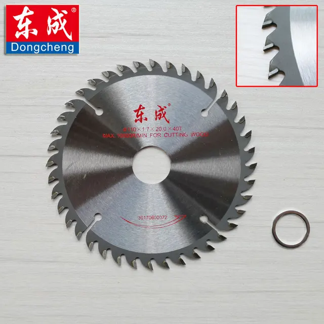 Brzeszczoty do pił tarczowych 4" 40 zębów 110 mm. Brzeszczoty Dongcheng 110x20mm TCT do pił elektrycznych do cięcia drewna, MDF, płyt wiórowych.