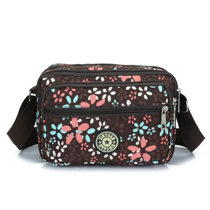 Bolsa de náilon tipo mensageiro feminina, bolsa casual, grande capacidade, de ombro, fraldas, para mulheres