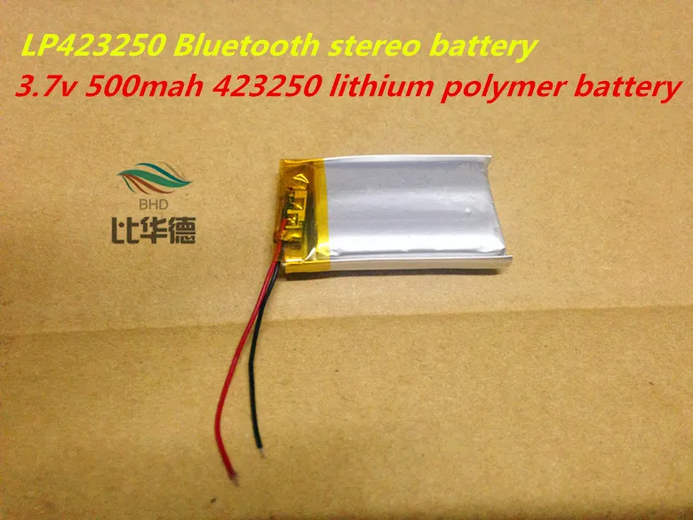 

LP423250 Bluetooth stereo battery _3.7v 500mah 423250 tablet battery manufacturers in Shenzhen