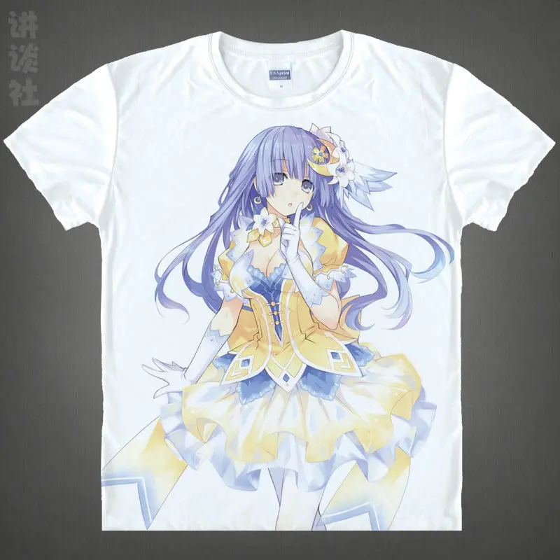 Kaus Date A Live Kaus Oblong Pria Lengan Pendek Kaus Printer Anime Kaus Lucu Kaus Pemuda Kaus Cosplay Anime A