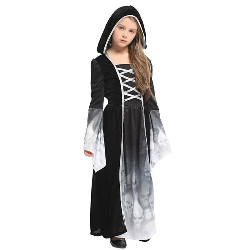 Christmas Carnival Cosplay Halloween Skeleton Ghost Princess Costume for Kids Girls Fantasia Fancy Dress Girls Cosplay Clothes