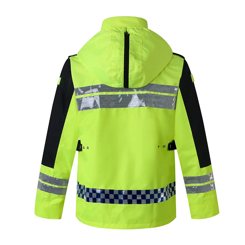 Reflective Raincoat Suit Road Traffic Rescue Adult Split Raincoat Fluorescent Yellow Outdoor Waterproof Cloth