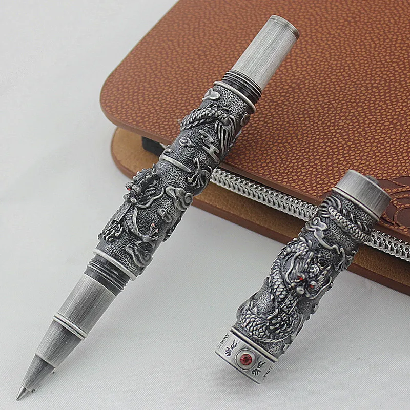 

High Quality Luxury Dragon Ballpoint Pen Vintage 0.7MM Nib JINHAO Ball Pen Novelty Gift Office Supplies Stationery Caneta