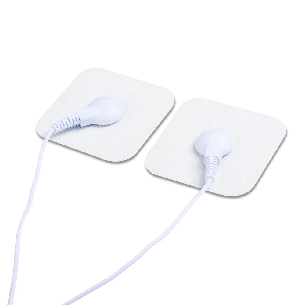 10 Pairs Conductive Electrodes Pads Use For TENS/EMS Unit Size 5cm*5cm With Button 3.5mm