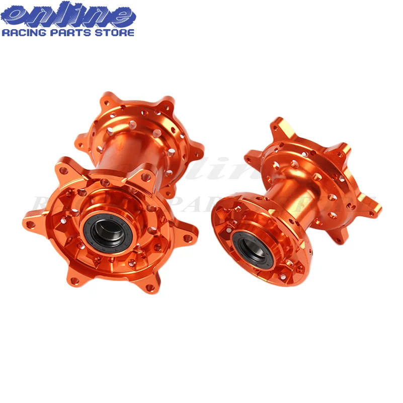 Top quality CNC Billet  36 Holes Orange MX Front Rear Wheels Hubs Set New For 125-530 2003-2017 Motorcycle Dirt Bike