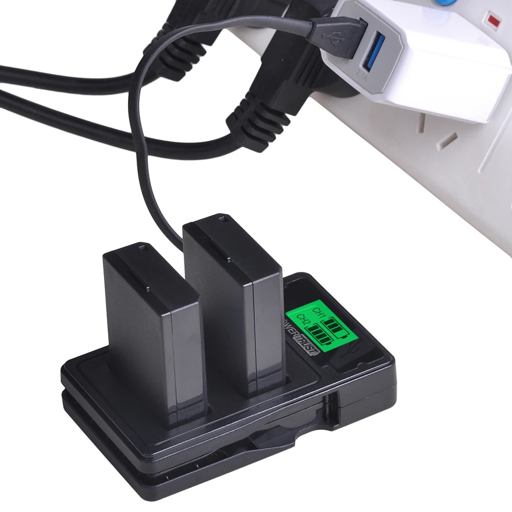 LP-E10 LP E10 LPE10 Battery and Charger for Canon EOS 1100D 1200D 1300D Kiss X50 X70 X80 Rebel T3 Batteries with Type C Port