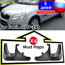 Set Car Mud Flaps For Skoda Fabia 2 2007-2014 Roomster Mudflaps Splash Guards Mud Flap Mudguards 2008 2009 2010 2011 2012 2013