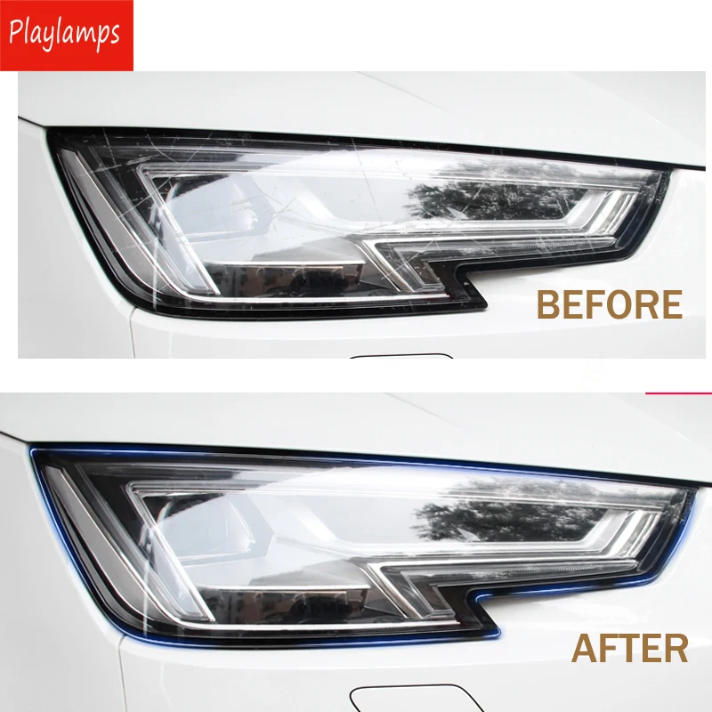 Car Styling For Audi Q5 A3 Q3 Q7 Headlight Protection TPU films stickers BC transparent invisible covers Accessories