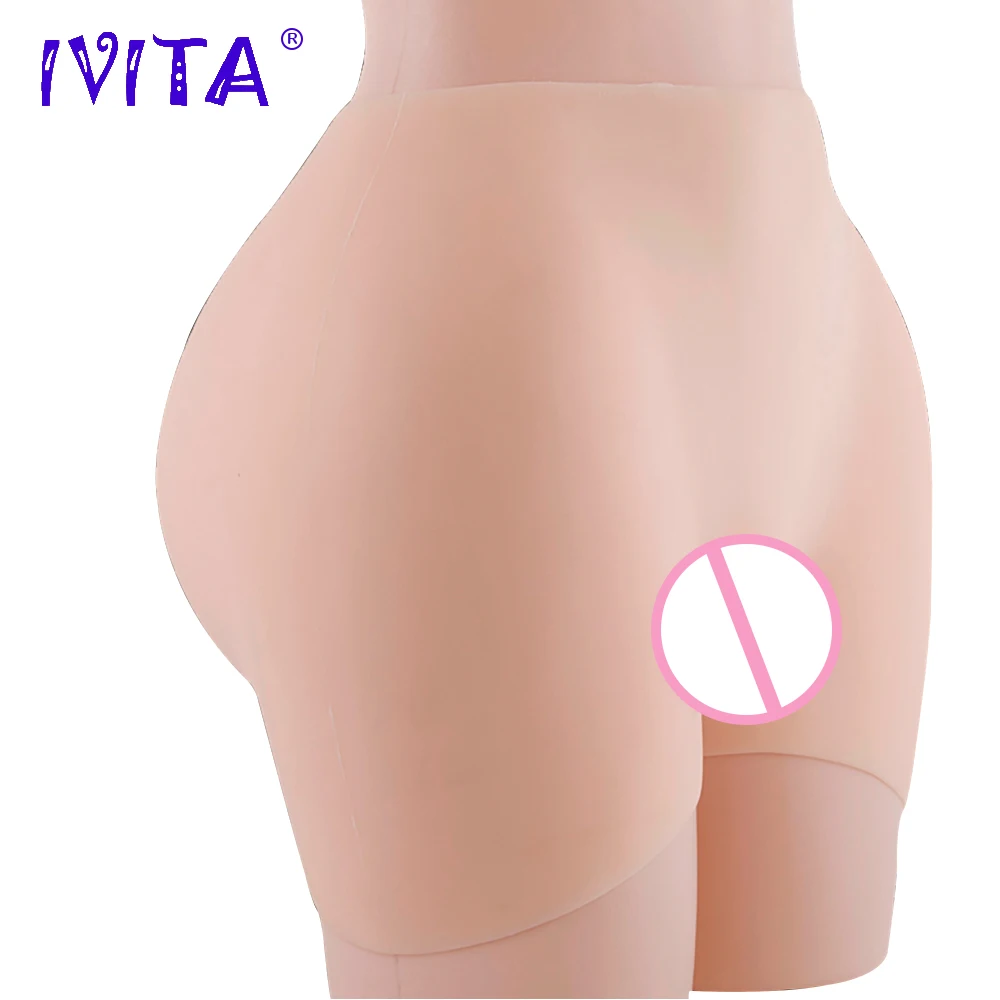 IVITA Fashion Fake Silicone Vagina Hip Enhancer Shorts Panties for Crossdresser Shemale Transgender Drag Queen Shemale Panty