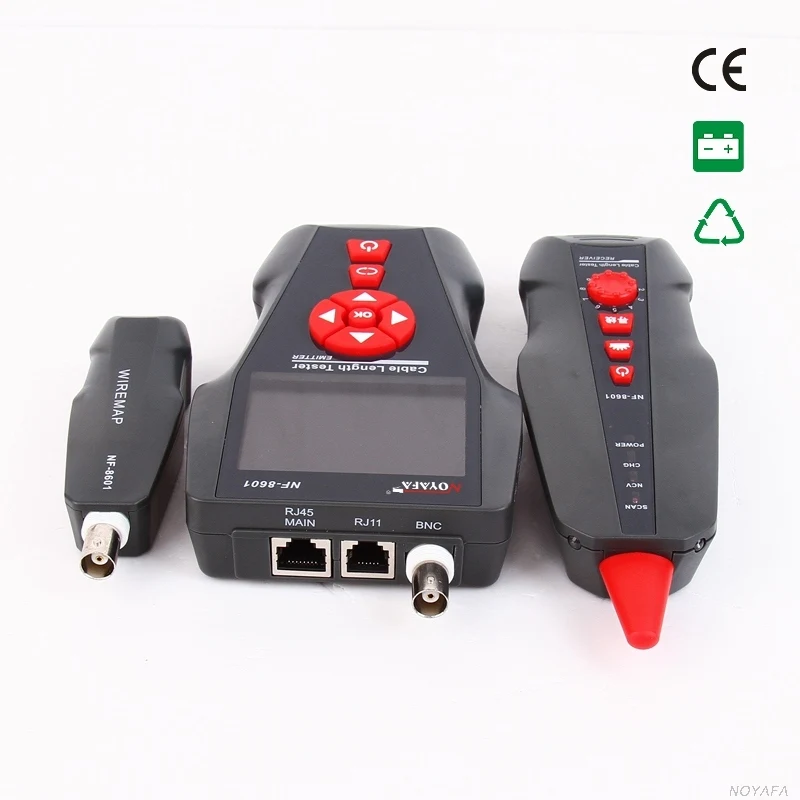 Network Cable Tester Tracer LCD Cable length Tester Break point Tester Telephone Cable Tracker RJ45 POE PING Testing