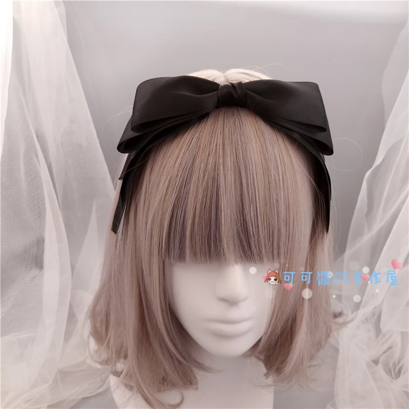 Basic simple lolita bow hair hoop KC Japanese sweet sweet heart hair hair tiara headband headwear