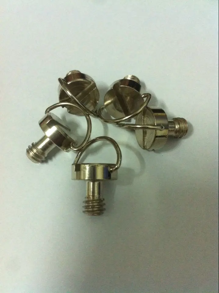 5 piezas x 1/4 "D-Ring tornillos de cámara para cámara DSLR trípode Placa de liberación rápida