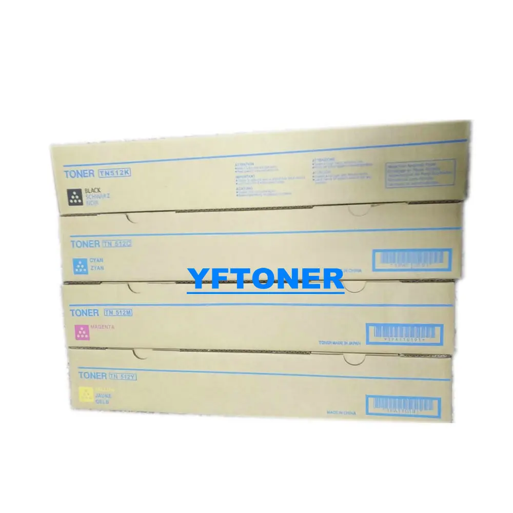 YFTONER Toner Cartridge for Konica Minolta Bizhub C554 C554e C454 C454e TN512 A33K132(TN512K) A33K232(TN512Y),A33K332 Copier