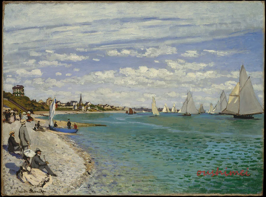 Handmade Seaside Landscape High Quality Painting Impressionist Reproduce Oil painting of Claude Monet's on Canvas Art