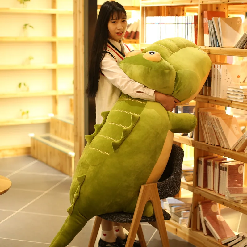 

Dorimytrader Jumbo Cute Cartoon Crocodile Plush Toy Giant Stuffed Animal Alligator Doll Pillow for Children Gift 130cm 170cm