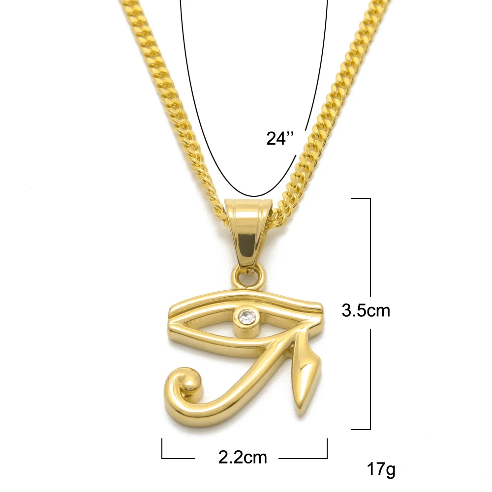 Male The New Style Stainless steel Pharaoh Of Egypt The Patron Saint Of The Eye Of Horus Amulet God Eye Pendant