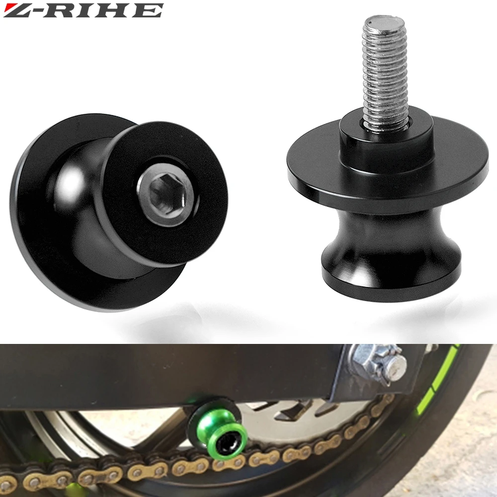 For Kawasaki z 750 Z750 2004-2011 Z750R 2011 2012 Z750S 2005 2006 10mm Motorcycle CNC Swingarm Sliders Spools Z750 Z 750 logo