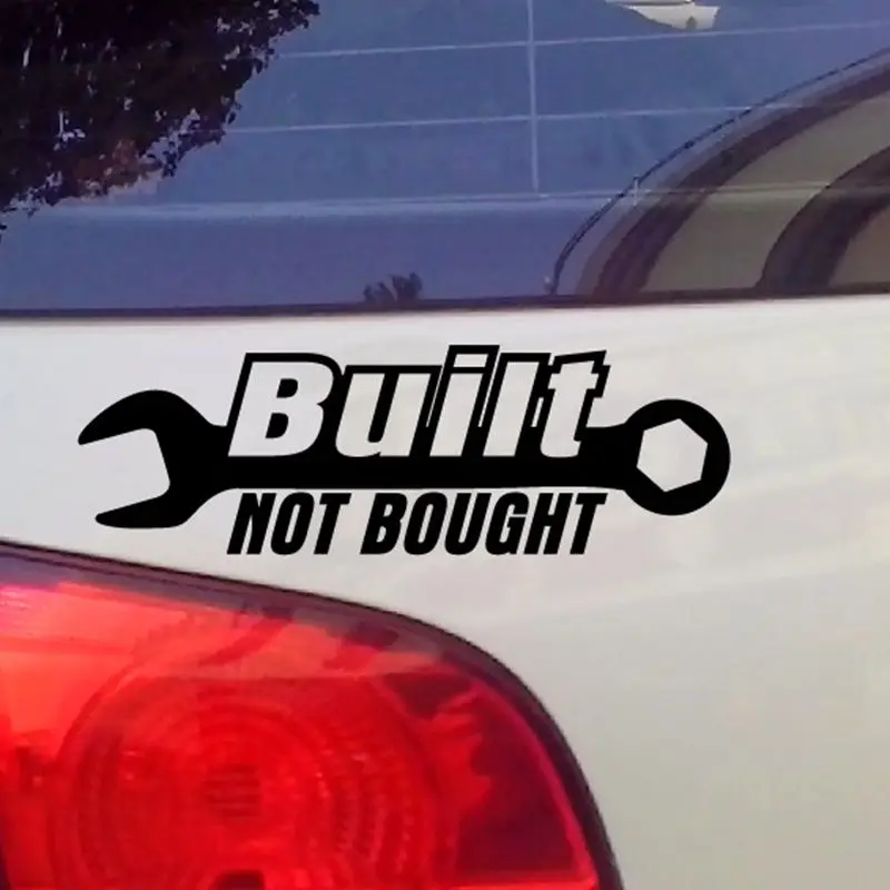 Built Not Bought JDM illest Fatlace drift race fresh adhesive decals / black / silver reflect view 2