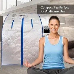 Far Infrared Sauna Slimming For Sauna Weight Loss Negative Ion Detox Therapy Personal Fir Sauna Cabin Room With Folding Chair