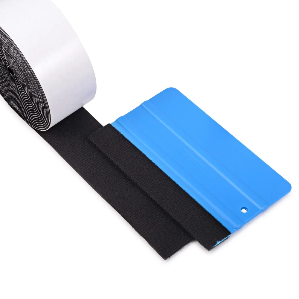 EHDIS 500cm Vinyl Car Film Wrap Fabric Felt for All Card Squeegee Window Tint Scraper No Scratch Replacement Felt Cloth Edge