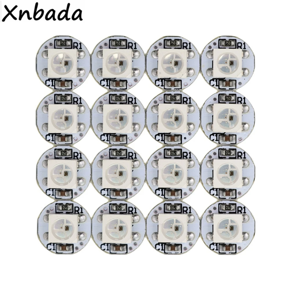 20 ~ 1000 sztuk WS2812B WS2812 4-pinowy pasek chipowy Led i radiator DC5V 5050SMD RGB WS2811 IC wbudowany