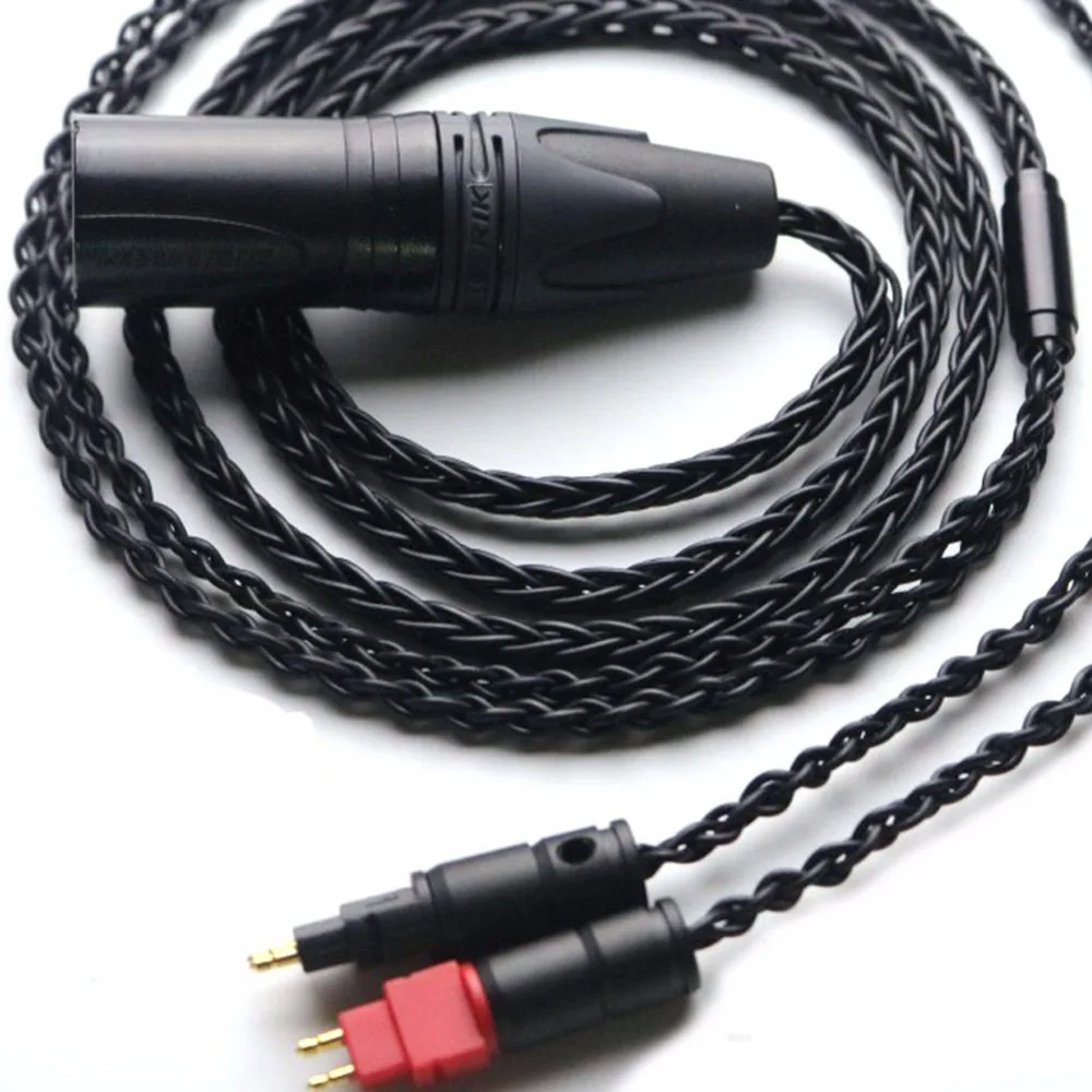 Free Shipping Haldane  8 cores 4-pin XLR Male Balanced  Headphone Upgrade Cable for HD600 HD650 HD525 HD545 HD565 HD580