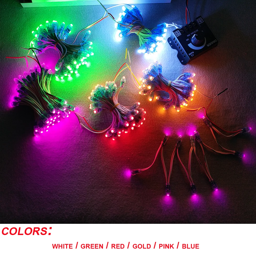 LED Module 9mm 50pcs Single Color LED Modules String Christmas Light IP68 Outdoor Waterproof Advertisement Sign Point Lights