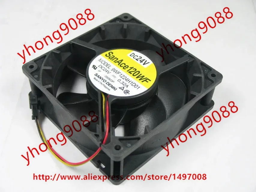 

Sanyo Denki 9WF1224H1D01 DC 24V 0.32A 120x120x38mm Server Cooling Fan