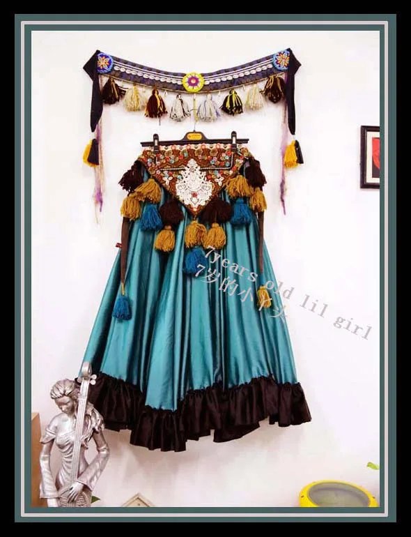 Costume Tribal Banjara Kuchi Textile pampilles, écharpe de hanche, ceinture de taille, ATS BA52-54