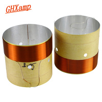 GHXAMP 50.5MM BASS Voice coil White Aluminum Sound Hole 8OHM Loudspeaker repairs DIY Height 45mm 2PCS