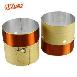 GHXAMP 50.5MM BASS Voice coil White Aluminum Sound Hole 8OHM Loudspeaker repairs DIY Height 45mm 2PCS