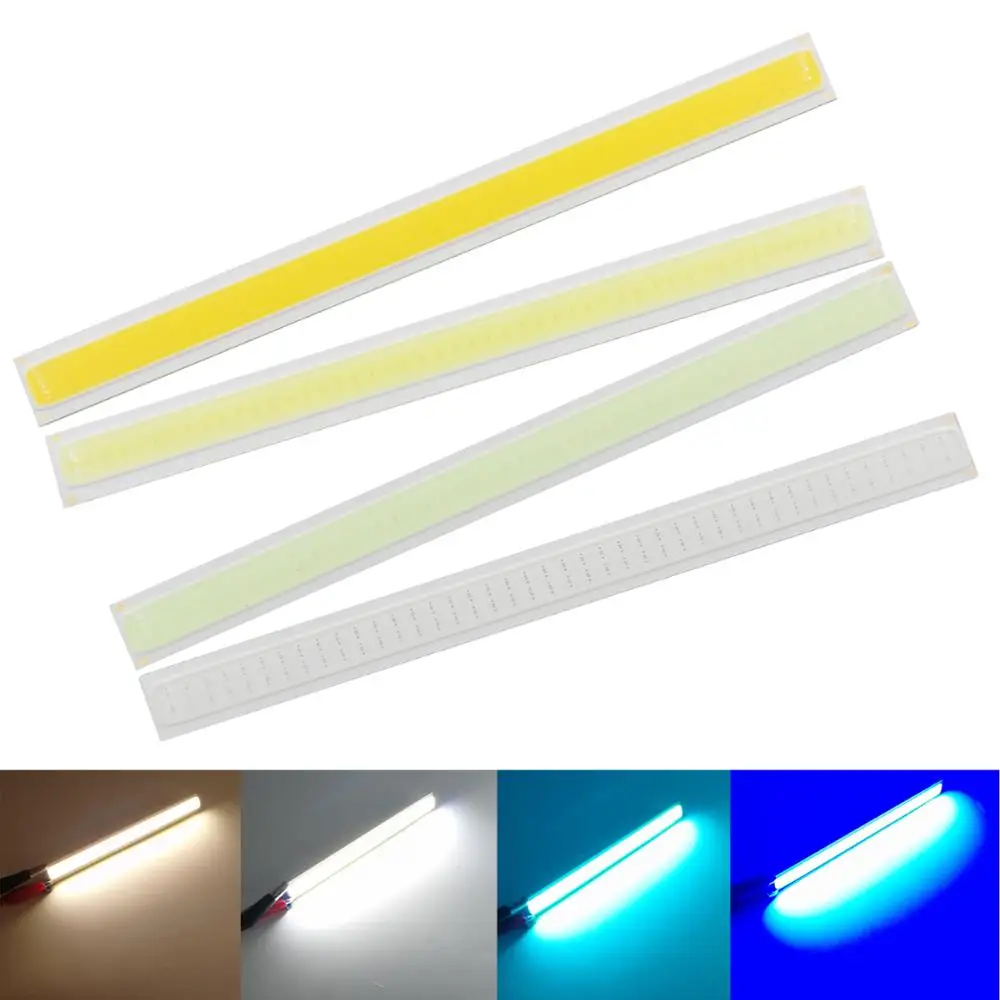 10pcs length 170mm width 15mm daytime 12V light LED COB Strip lamp 12V DC 6W Warm White Cool Blue LED FLIP LED lights source