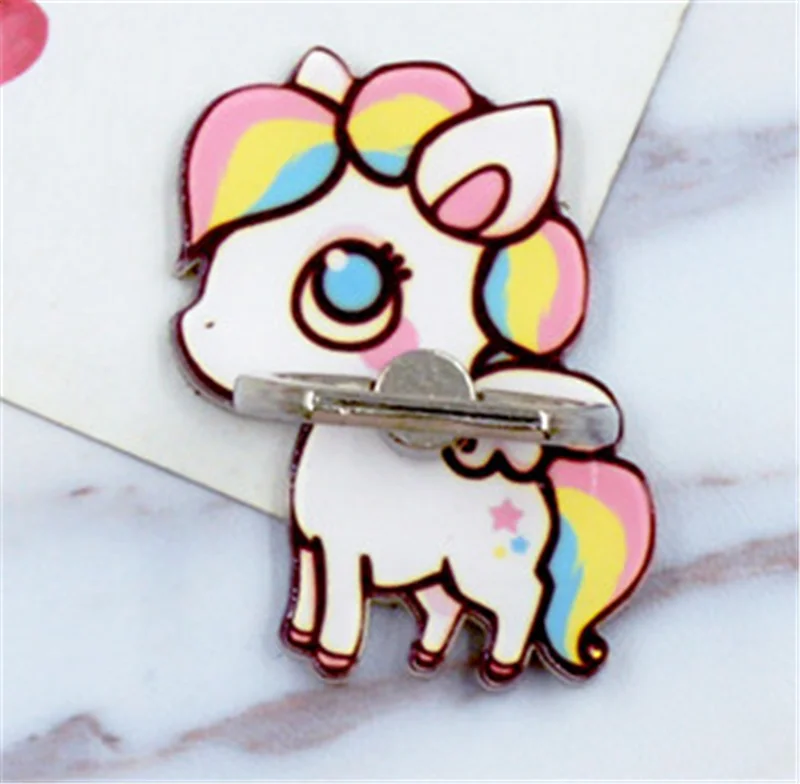 Rainbow Unicorn Mobile Phone Stand Holder Animal Pegasus Finger Ring Mobile Holder Stand For iPhone Xiaomi Huawei All Phone