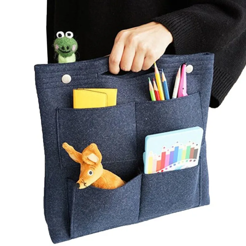 Bolsa de maquillaje multifunción, organizador de monedero con inserto de fieltro, bolsas de cosméticos con múltiples bolsillos, organizador de