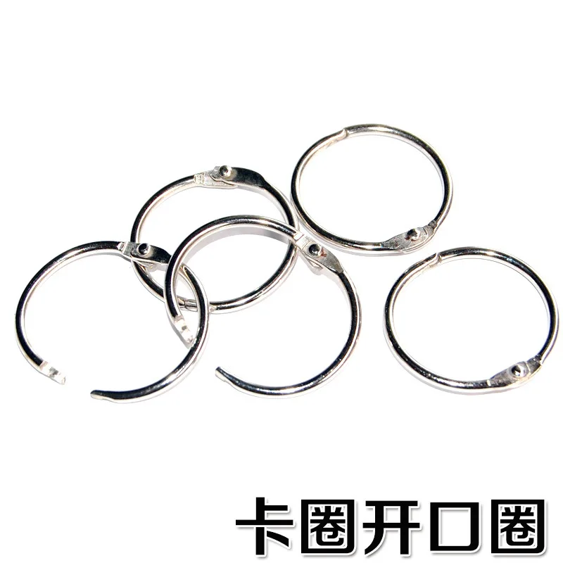 10pcs/lot Metal Loose Leaf Book Binder Hinged Rings Keychain Album Scrapbook Craft