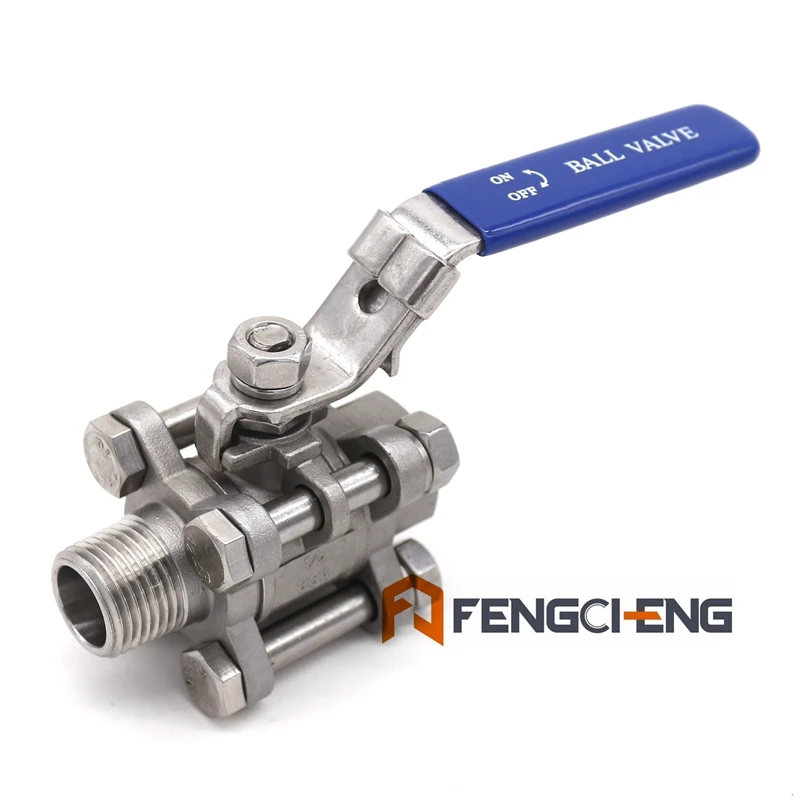 

1/2" Full Port 3-Piece Ball Valve Female/Male 304 Stainless Steel Homebrew Ball Valve Brewer Hardware