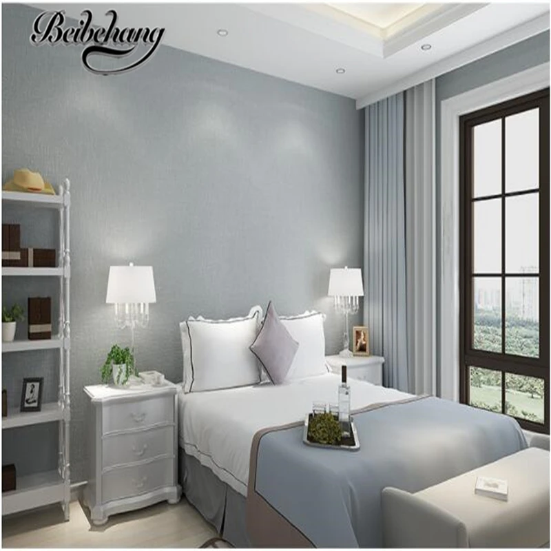 

beibehang modern simple and warm bedroom plain non-woven wallpaper fashion TV background wall living room solid color wallpaper