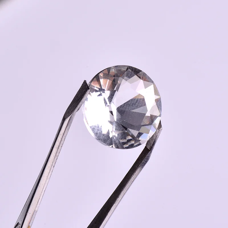 JUNAO 6 8 10 12 16 18 20 25mm Clear Transparent Glass Diamond Rhinestone Applique Round Point Back Beads Crystal Strass Crafts