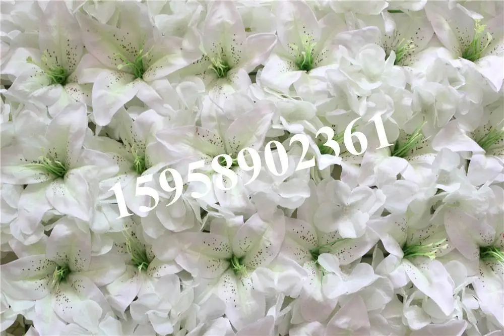 SPR Free Shipping 60*40cm lily&Hydrangea Artificial silk rose flower wall wedding background lawn/pillar market decoration