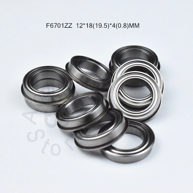 

F6701ZZ 12*18(19.5)*4(0.8)MM 10pieces bearing Flange bearings 6701 F6701Z F6701ZZ chrome steel deep groove bearing