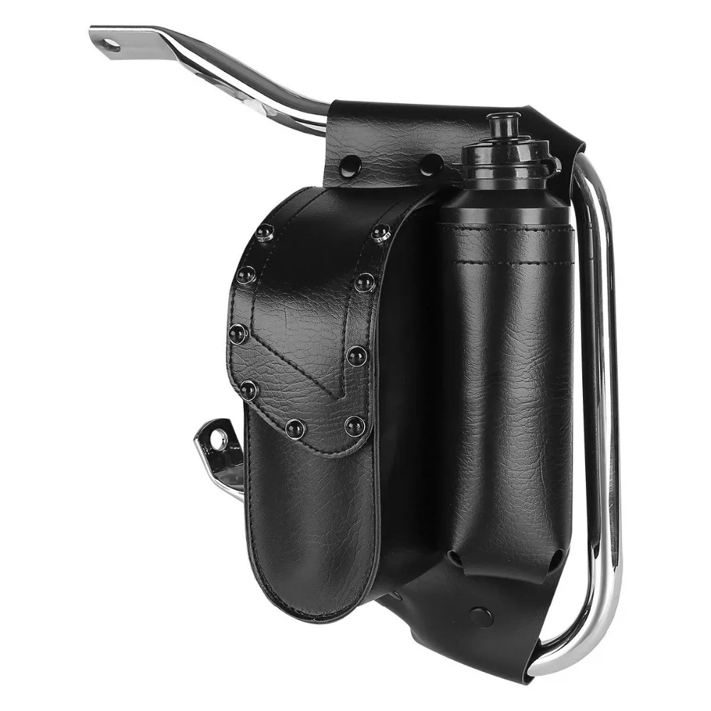 Motocykl sakwa straż torba uchwyt na butelkę wody dla Harley Touring Road King Street Electra Glide FLHR FLTR FLHT czarny
