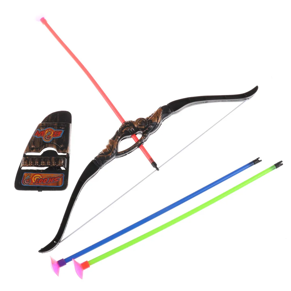 35Cm Children Outdoor Funny Plastic Archery Children'S Bow And Arrow Toy For Shooting Toys Boy Gifts With Sucker 1Set